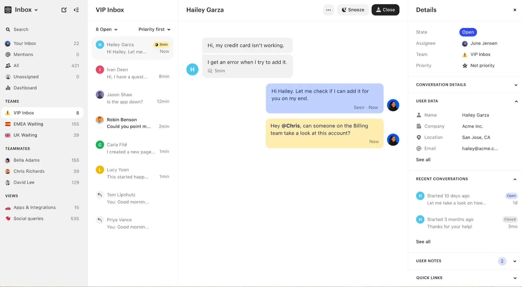 customer engagement platform: Intercom screenshot