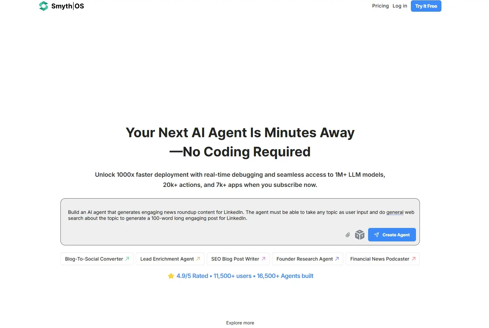 ai agents for marketing, smythos ai agents interface