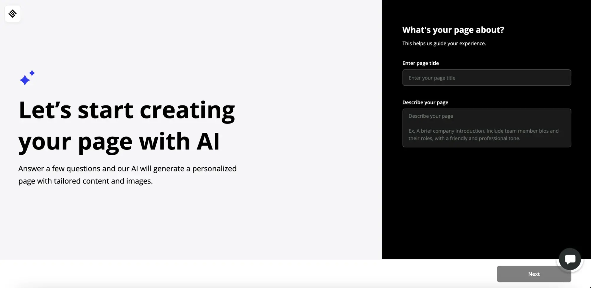 10web’s ai page creation tool