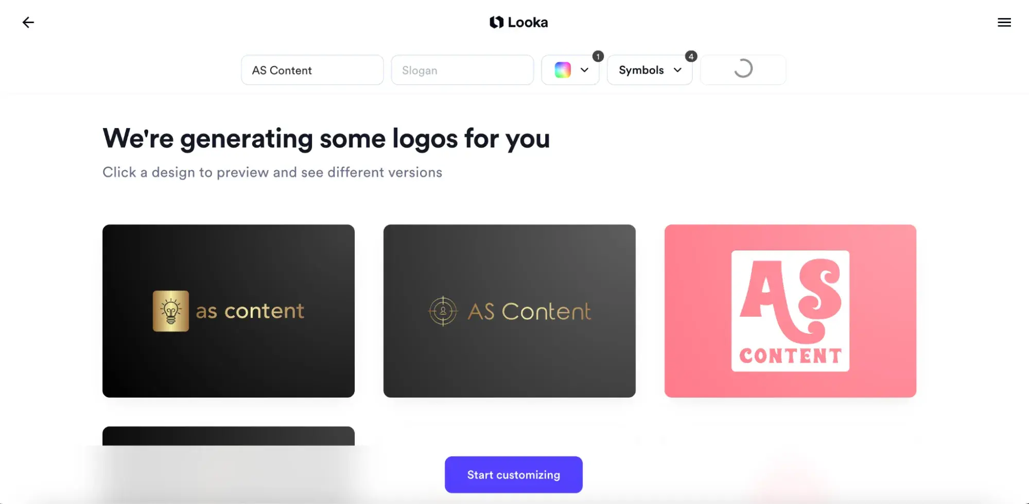 looka ai logo tool