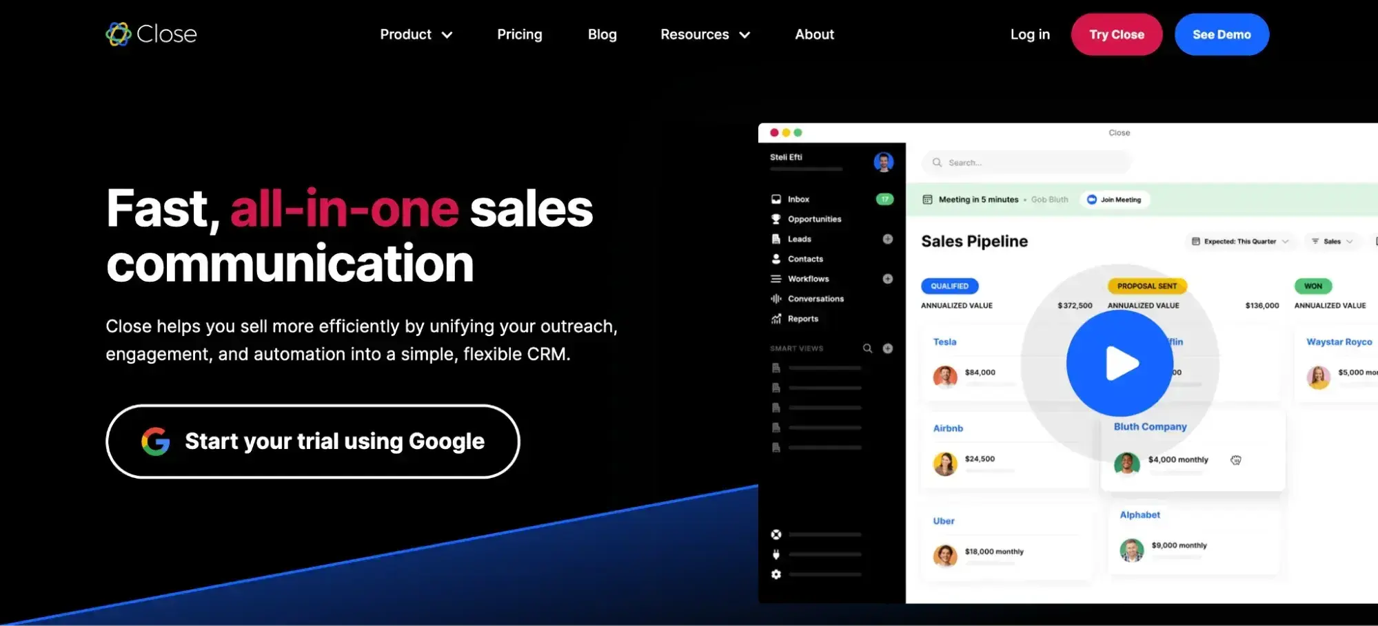 crm software, close