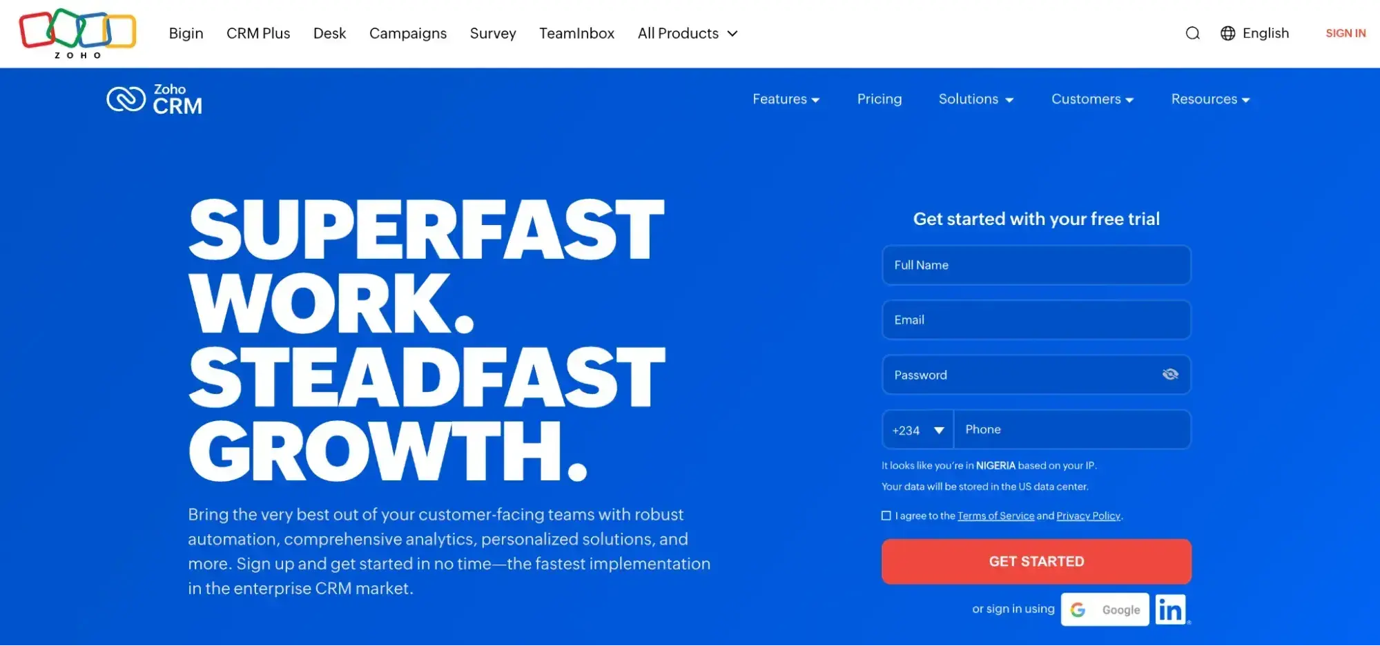 crm examples, zoho