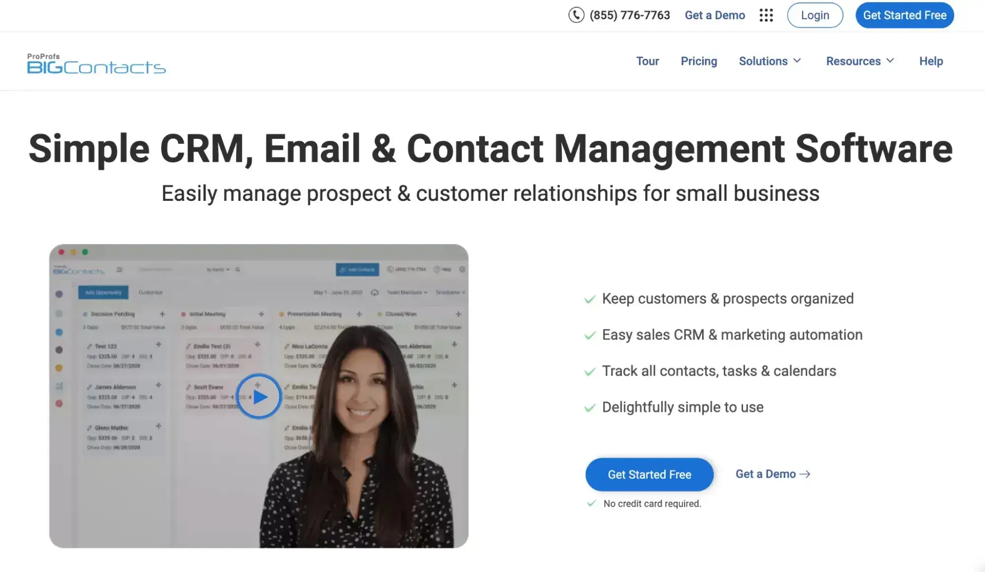 crm software examples, big contacts