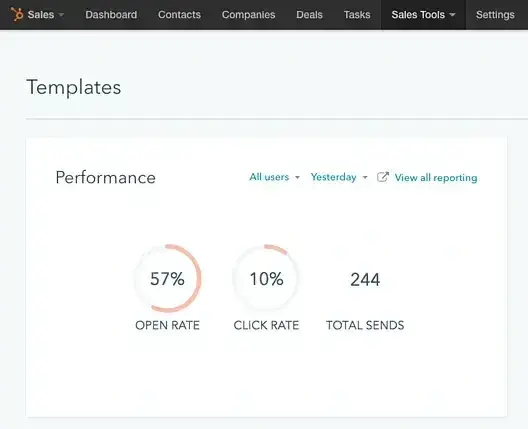 track your sales email sequence with hubspot’s email tool