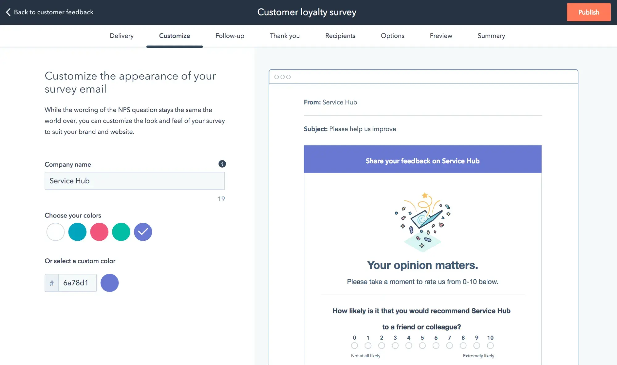 hubspot customer feedback software
