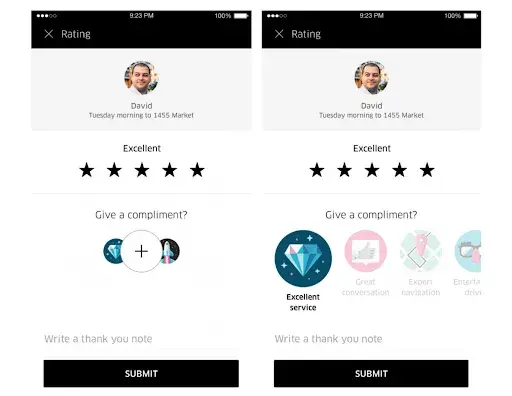 uber driver feedback from customers