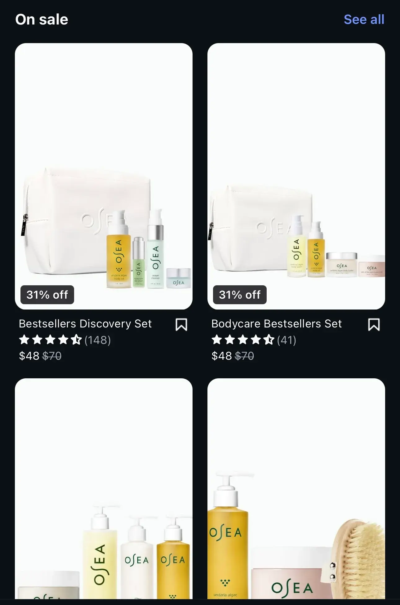 beauty brand osea malibu’s instagram shop page is an example of shopping being the future of social media.