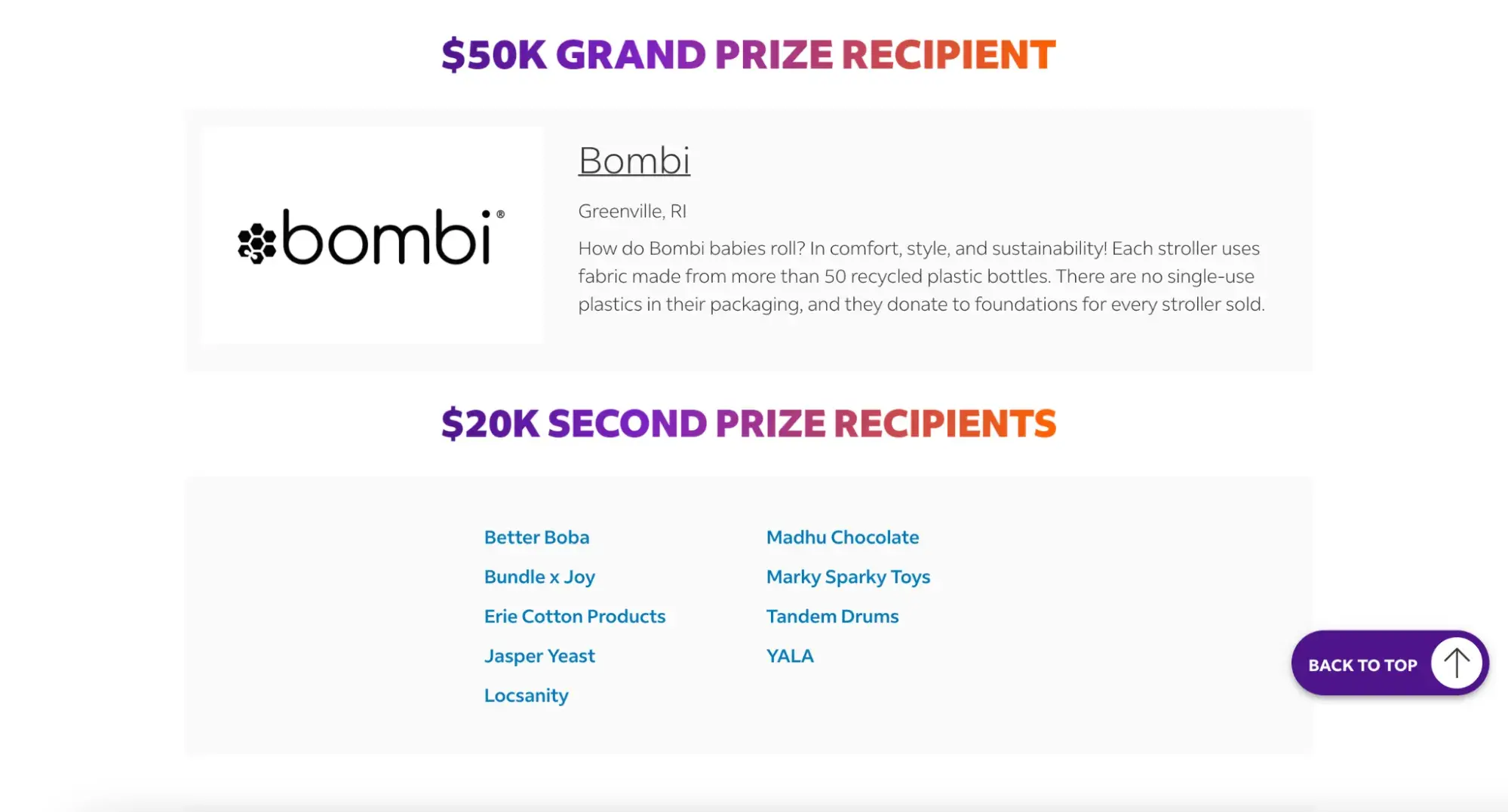 [alt text] a screenshot of the fedex small business grant “about” page