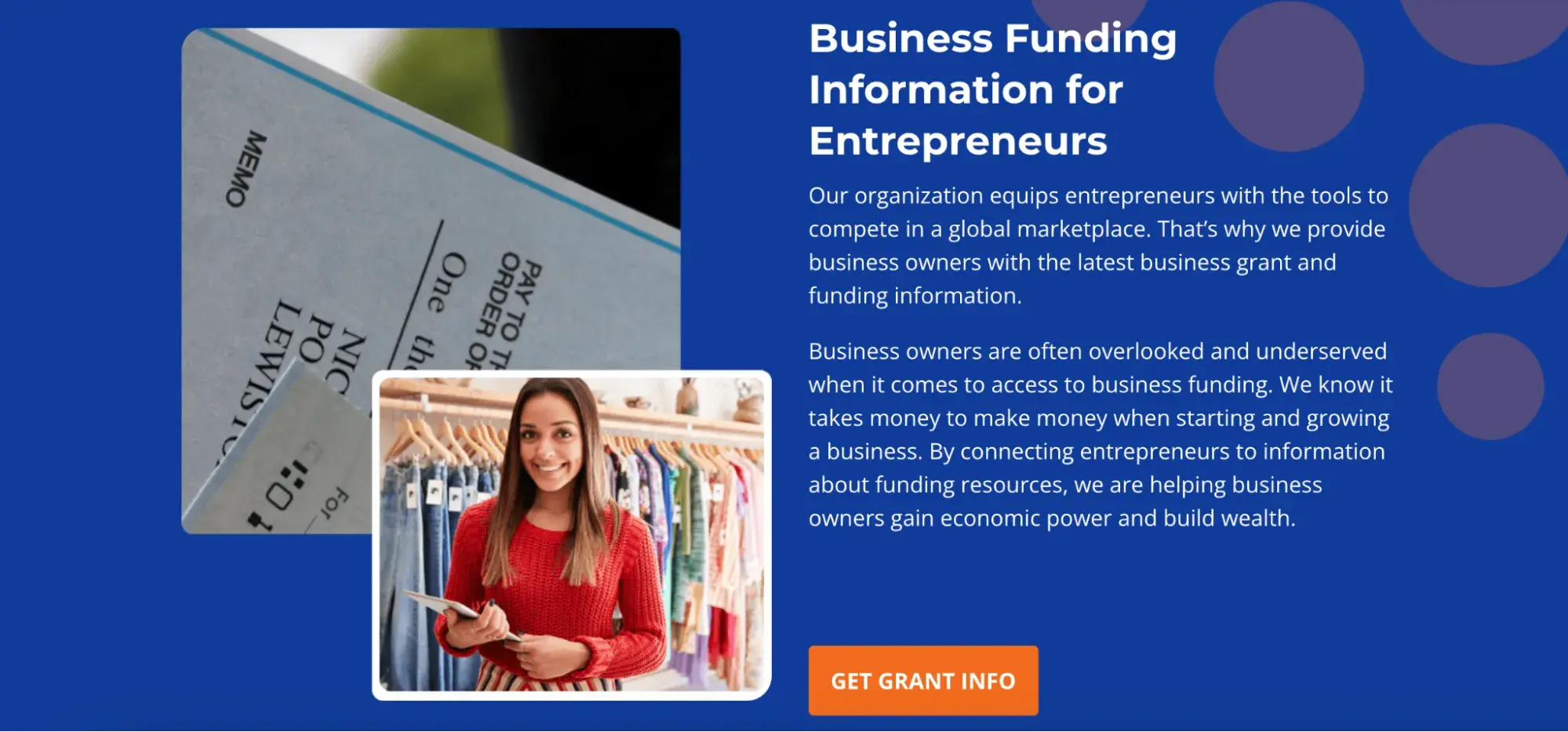 a screenshot of the Corporate Counsel Women of Color Grants microgrants application page