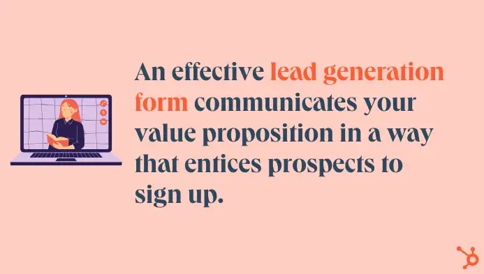 pull quote from article on effective lead generation form best practices