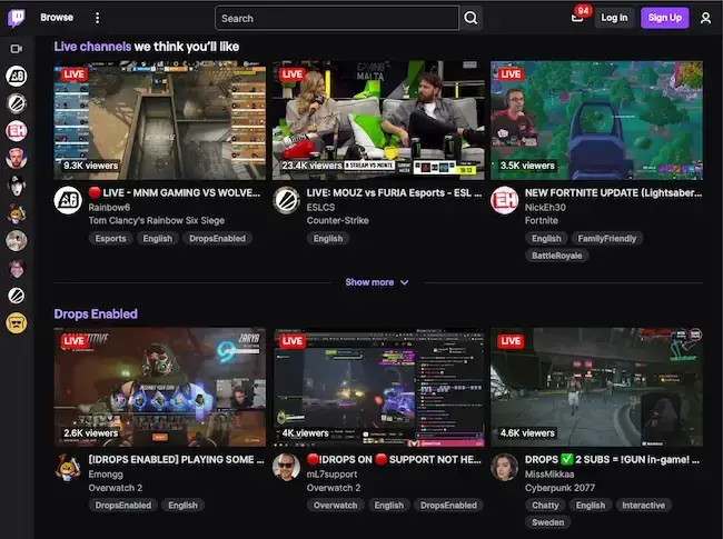 social media platform twitch