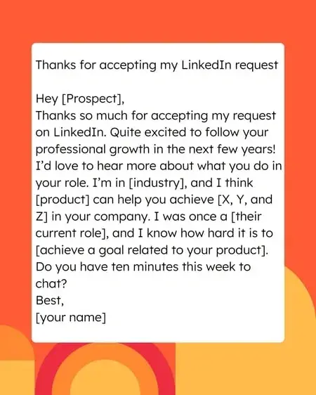 linkedin connection email template