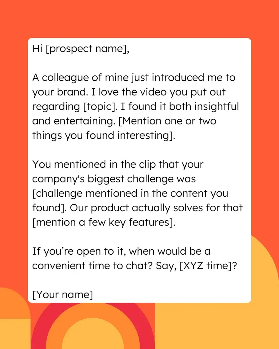 sales emails template