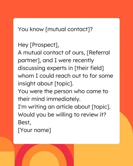 sales email template