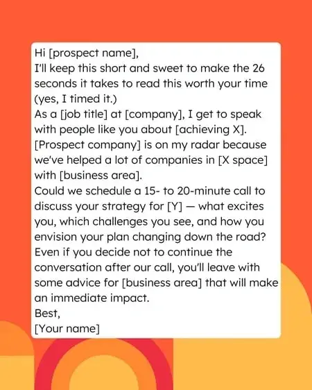 sales email templates, new prospect email template