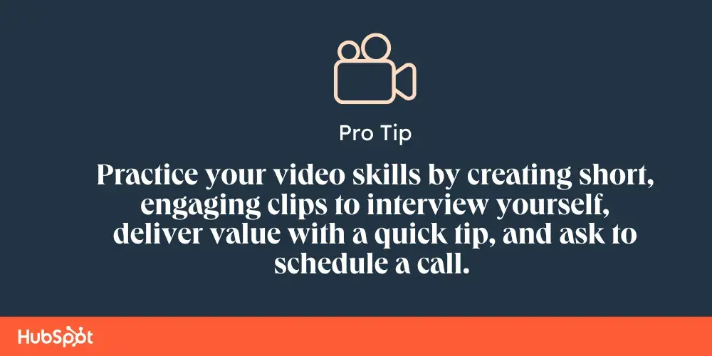 pro tip for video prospecting, sales development representative skills