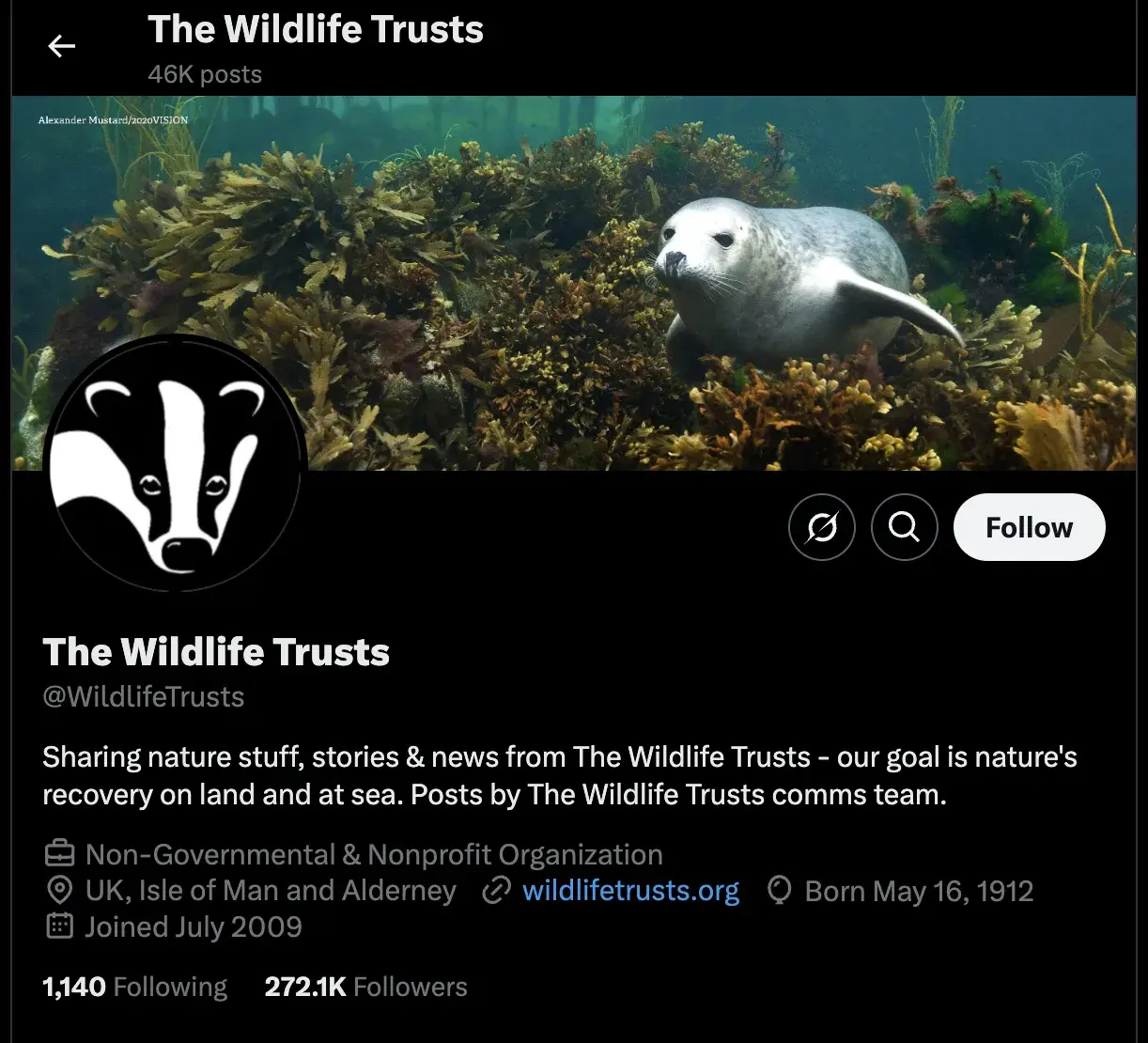 the wildlife trust yields results on x