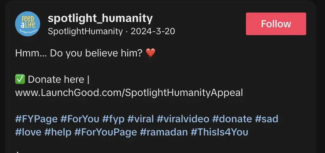 find nonprofits’ social media pages and viral posts through hashtags