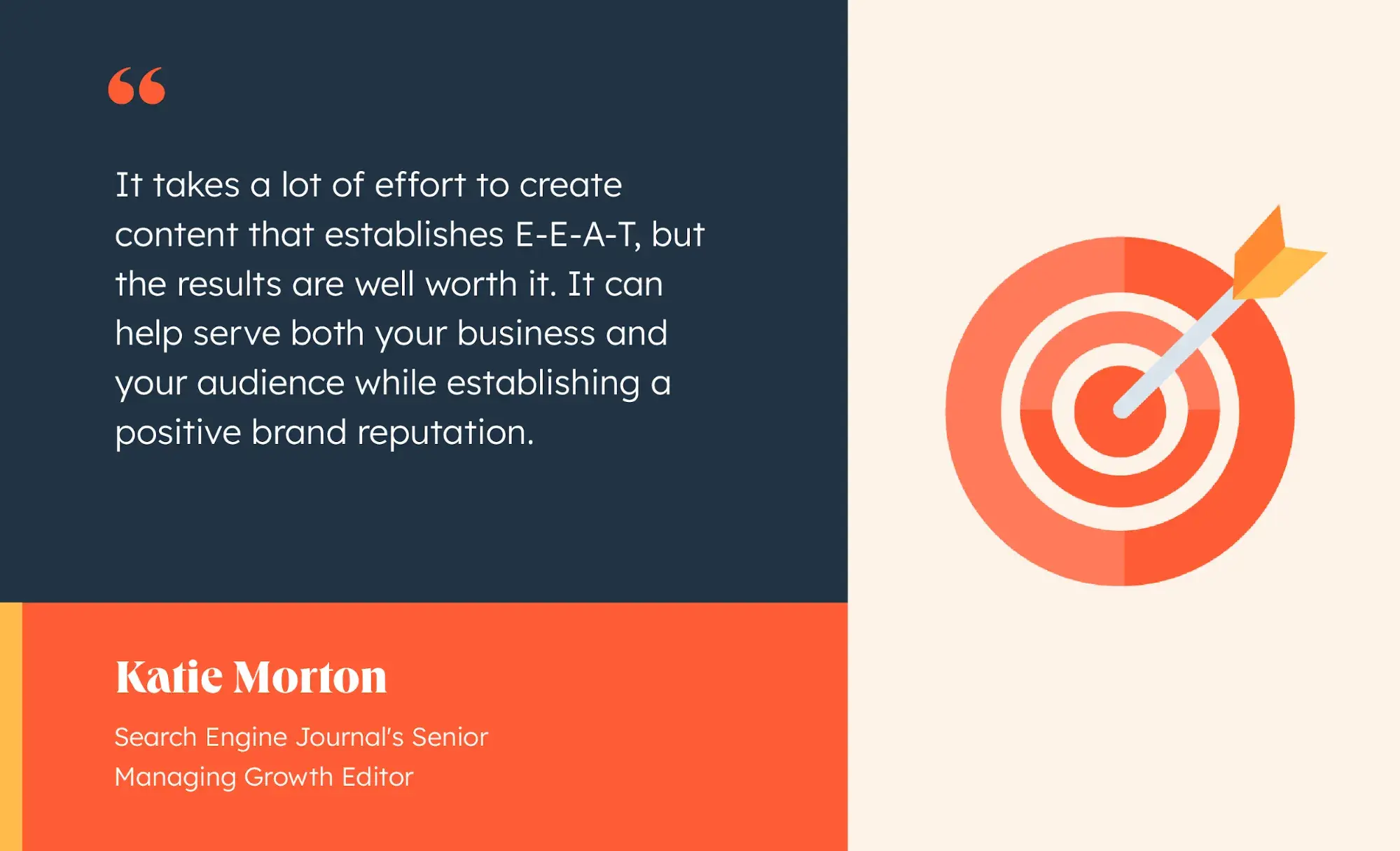 quote infographic shares katie morton’s insights into the future of seo.