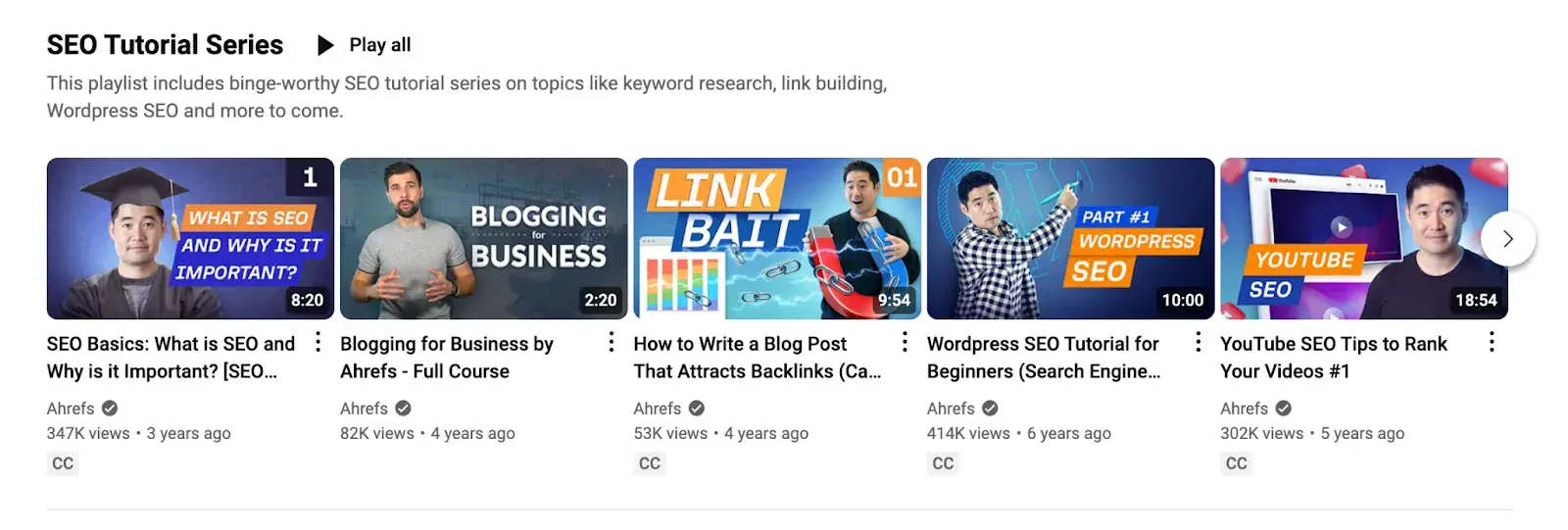 ahrefs seo tutorial series