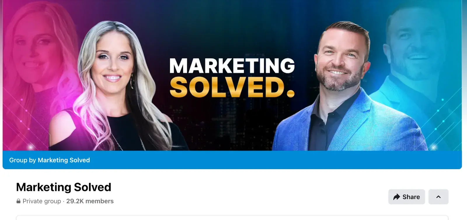 marketing solved - facebook community by kat sullivan