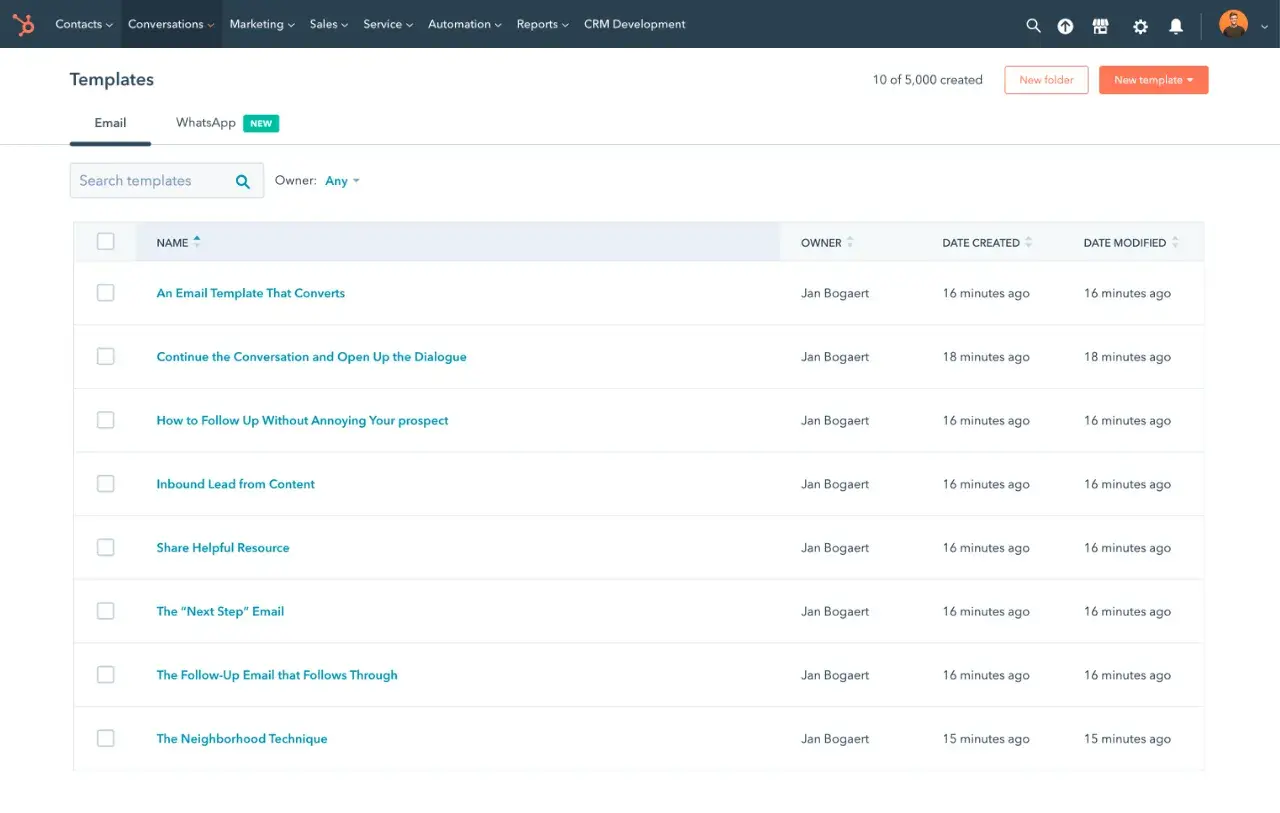 building templates with hubspot’s free email template tool