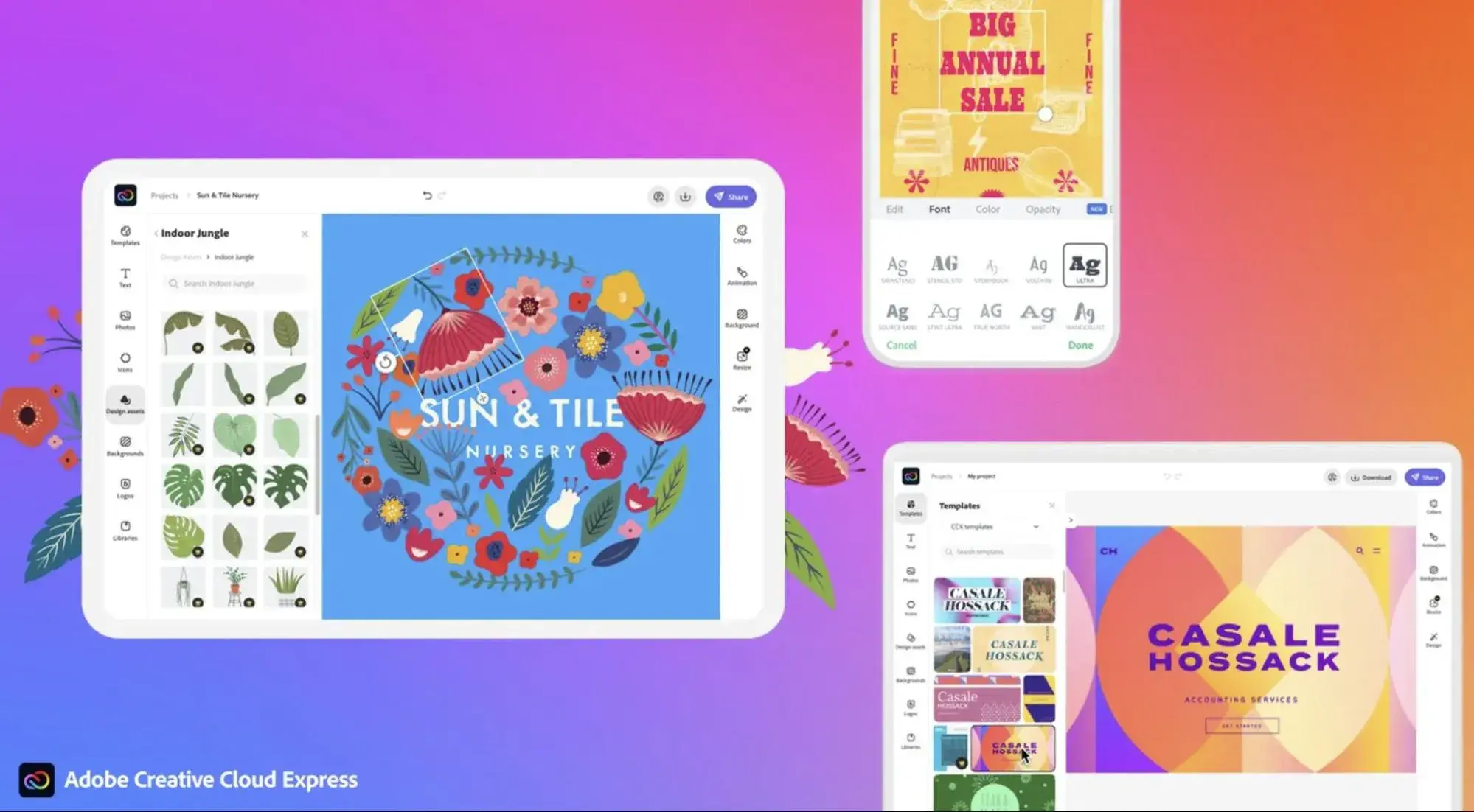 screenshot of adobe express