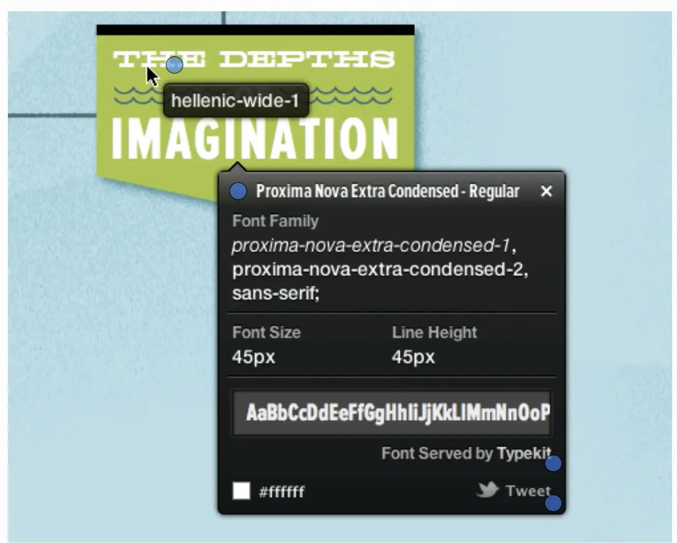 screenshot of whatfont