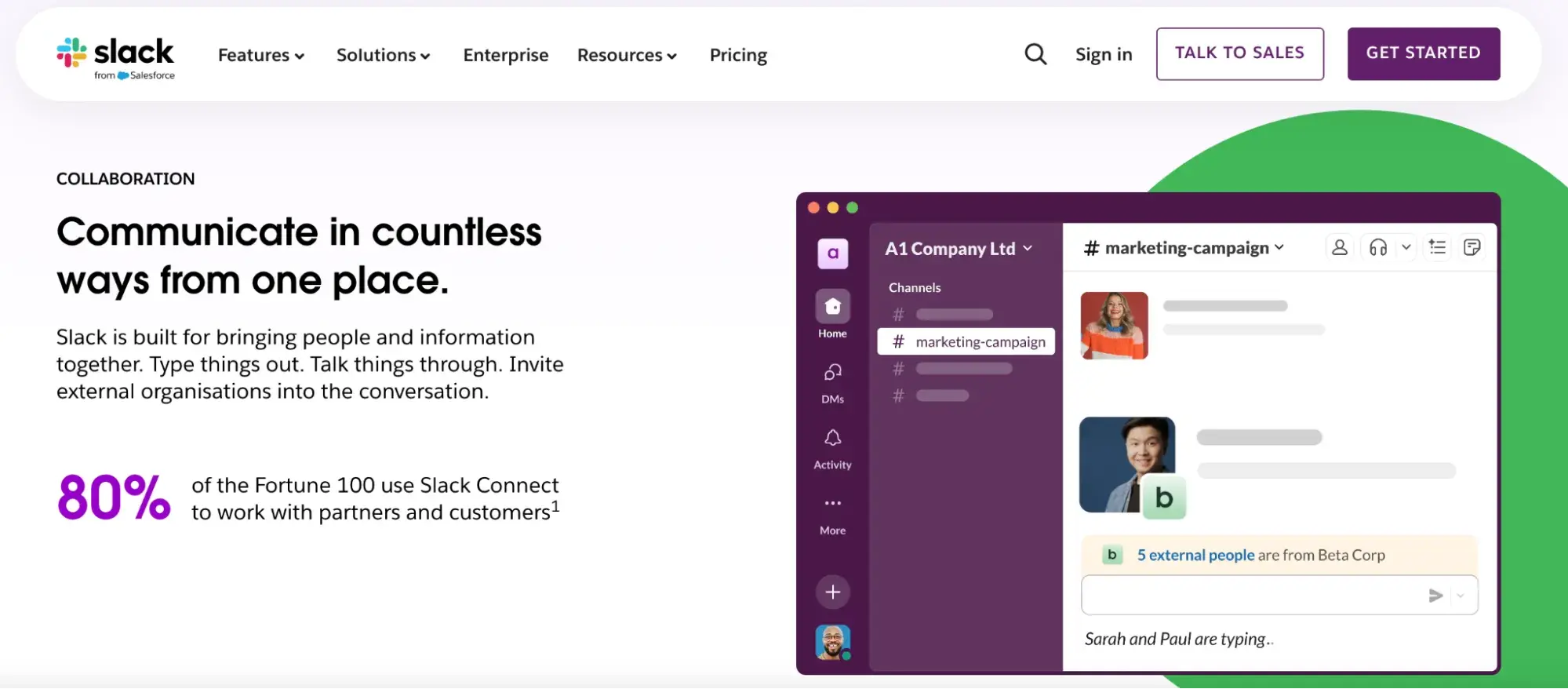 sales in business: slack is an example of business development sales