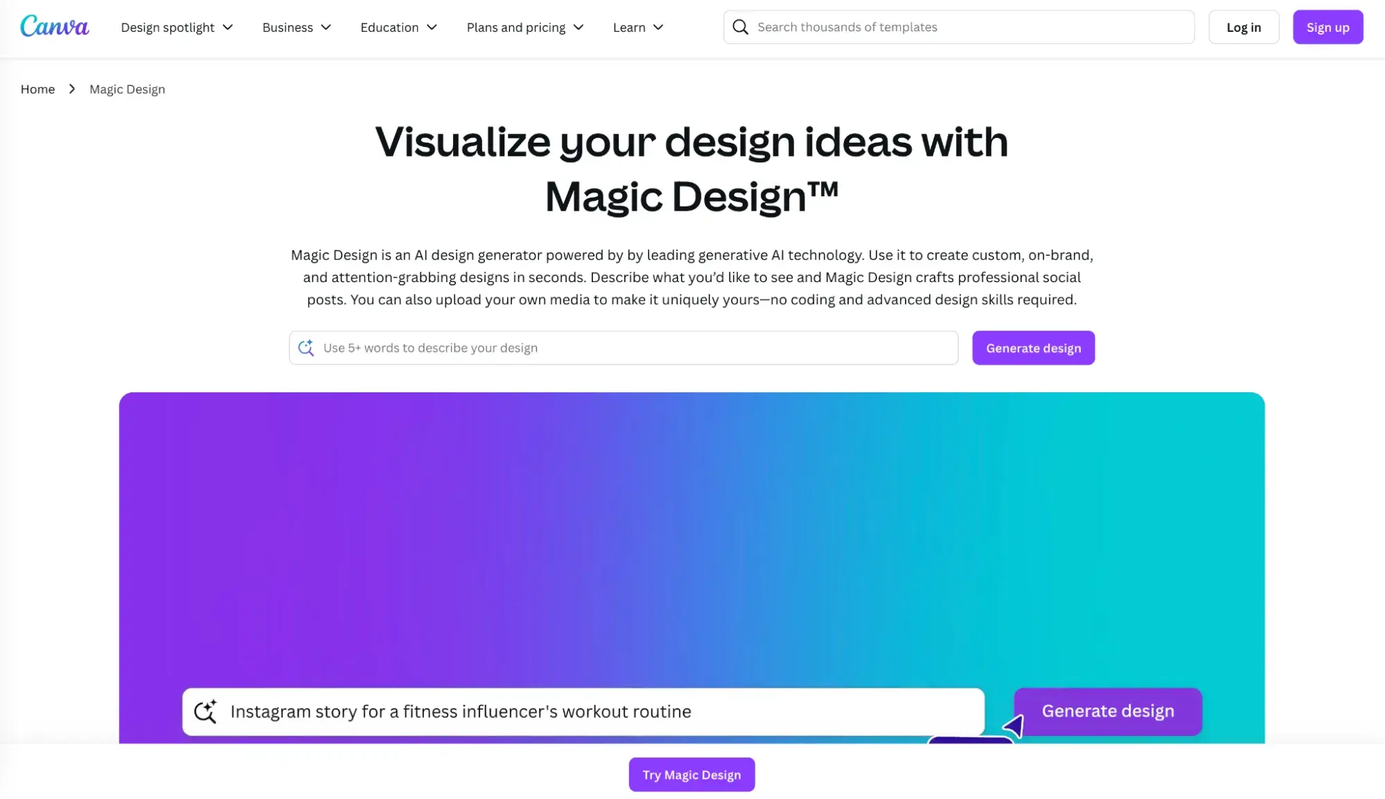 ai tools for social, canva magic design