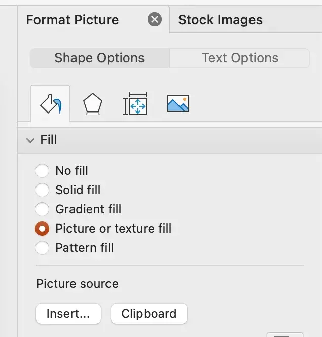 picture or texture fill feature in powerpoint —  how to create an infographic in powerpoint