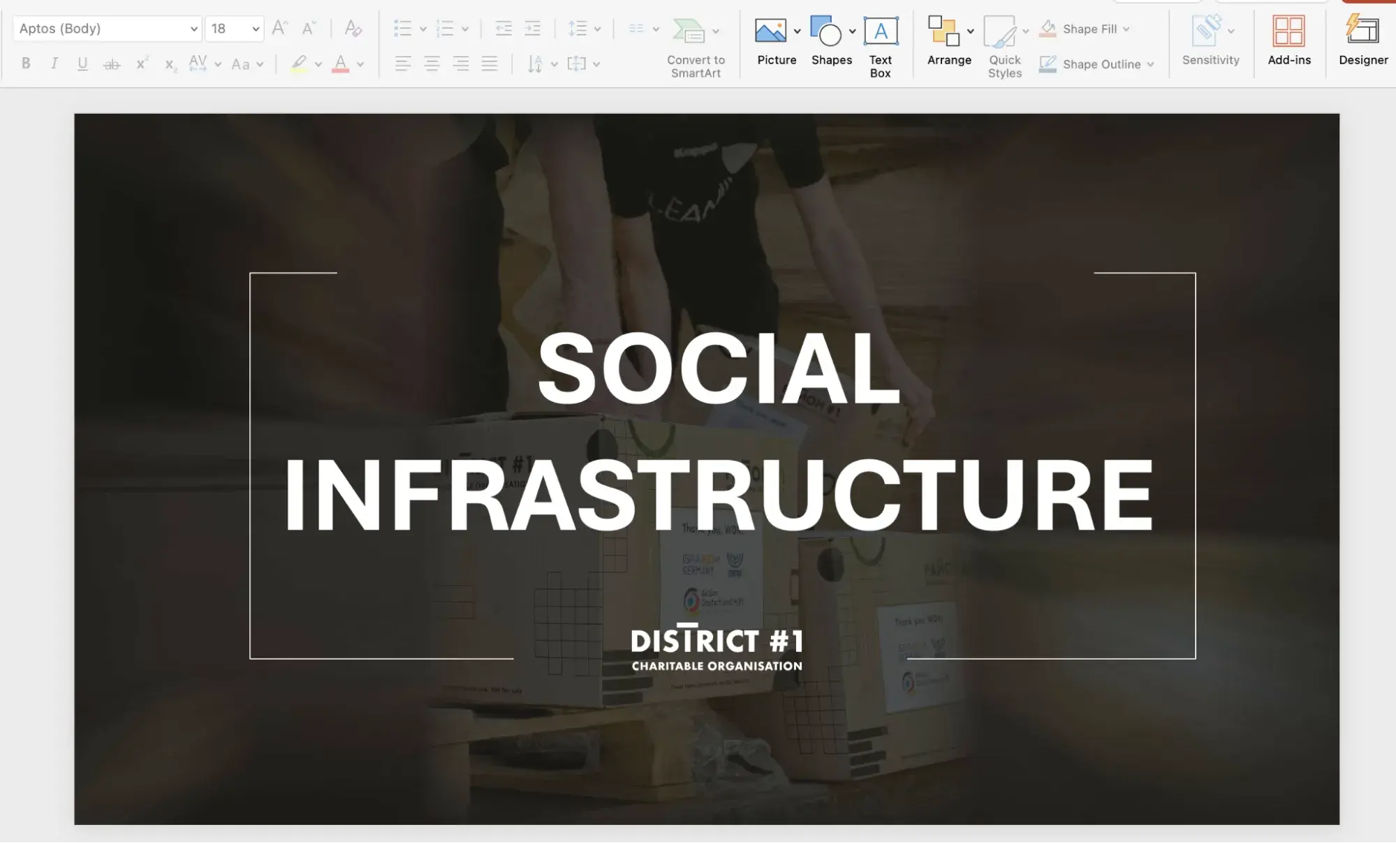 how to create an infographic in powerpoint: add icons, borders, and lines to make it look fancy