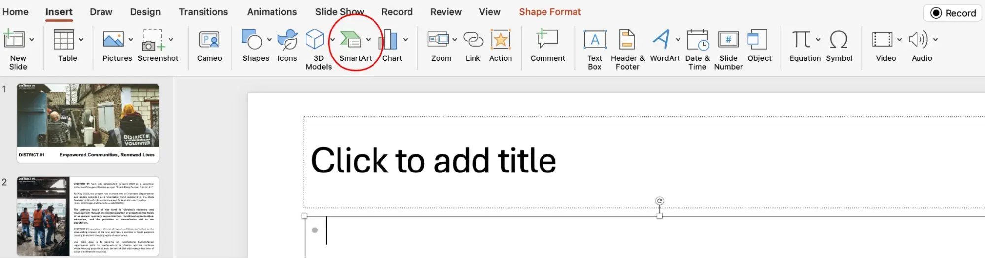 smartart feature in powerpoint —  how to create an infographic in powerpoint